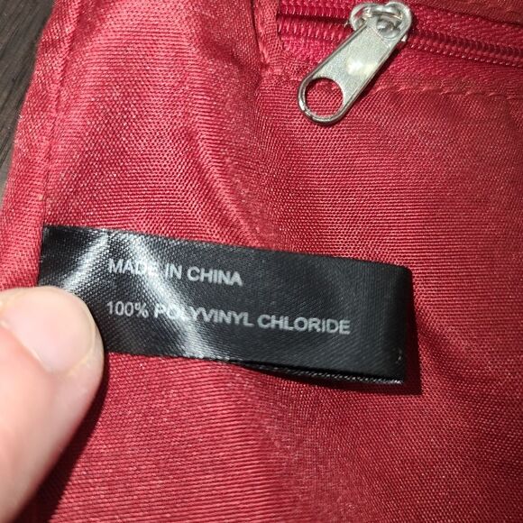 Kenneth Cole Reaction Red Faux Leather Crossbody Bag - Picture 6 of 10